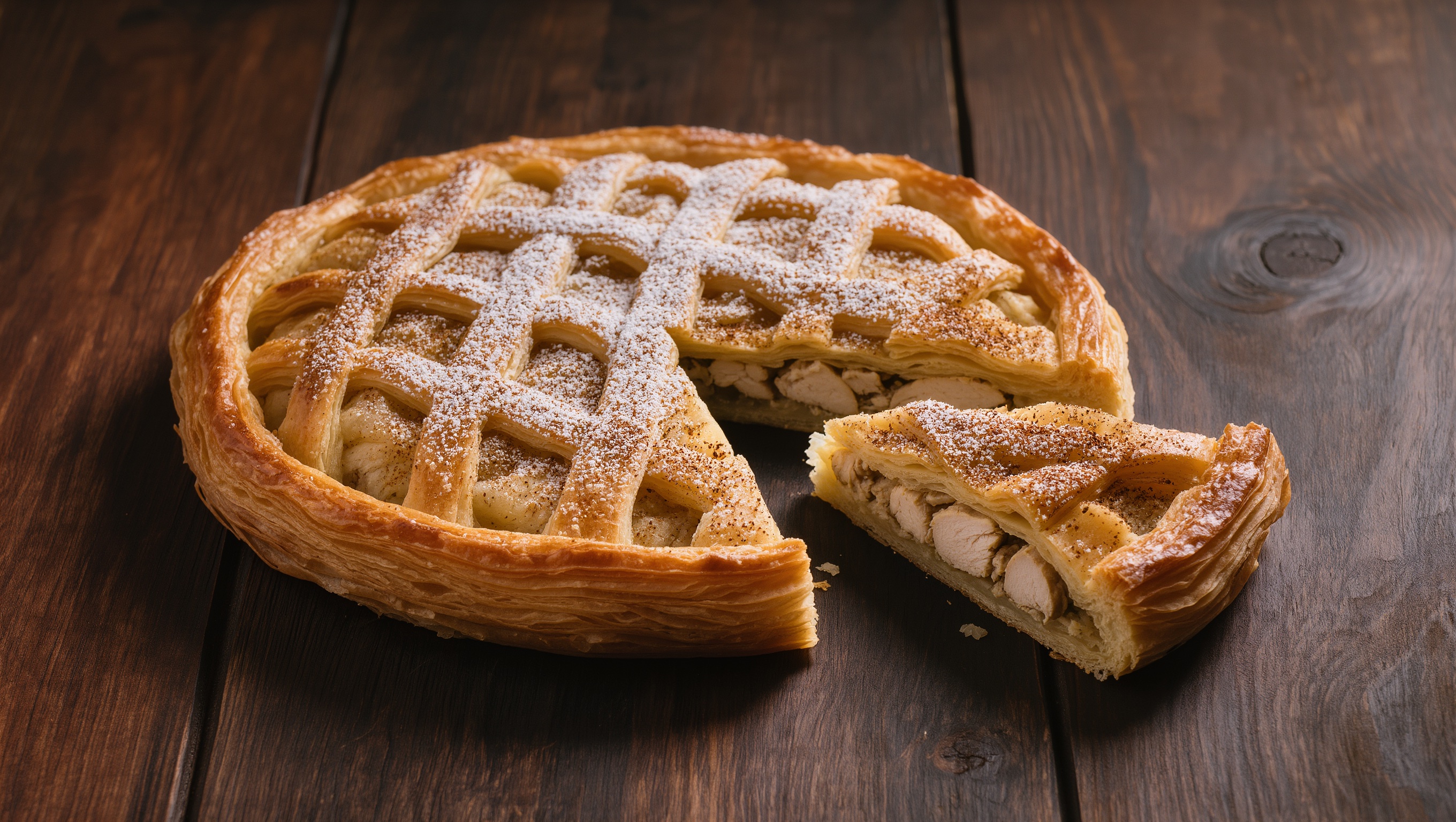 Bastilla: Morocco's sweet and savory pie, traditional presentation