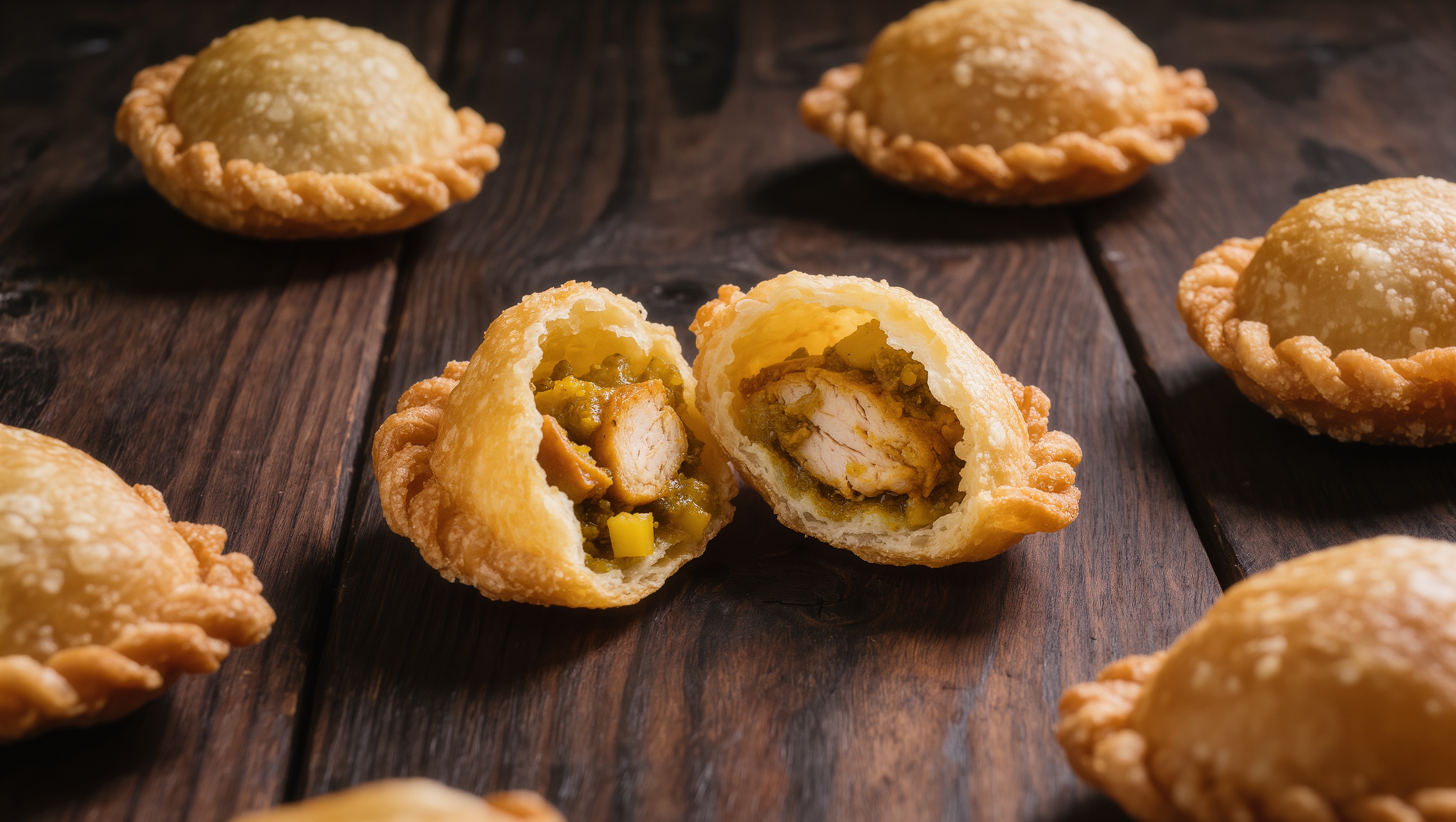 The curry puff of Malaysia and Singapore, traditional presentation
