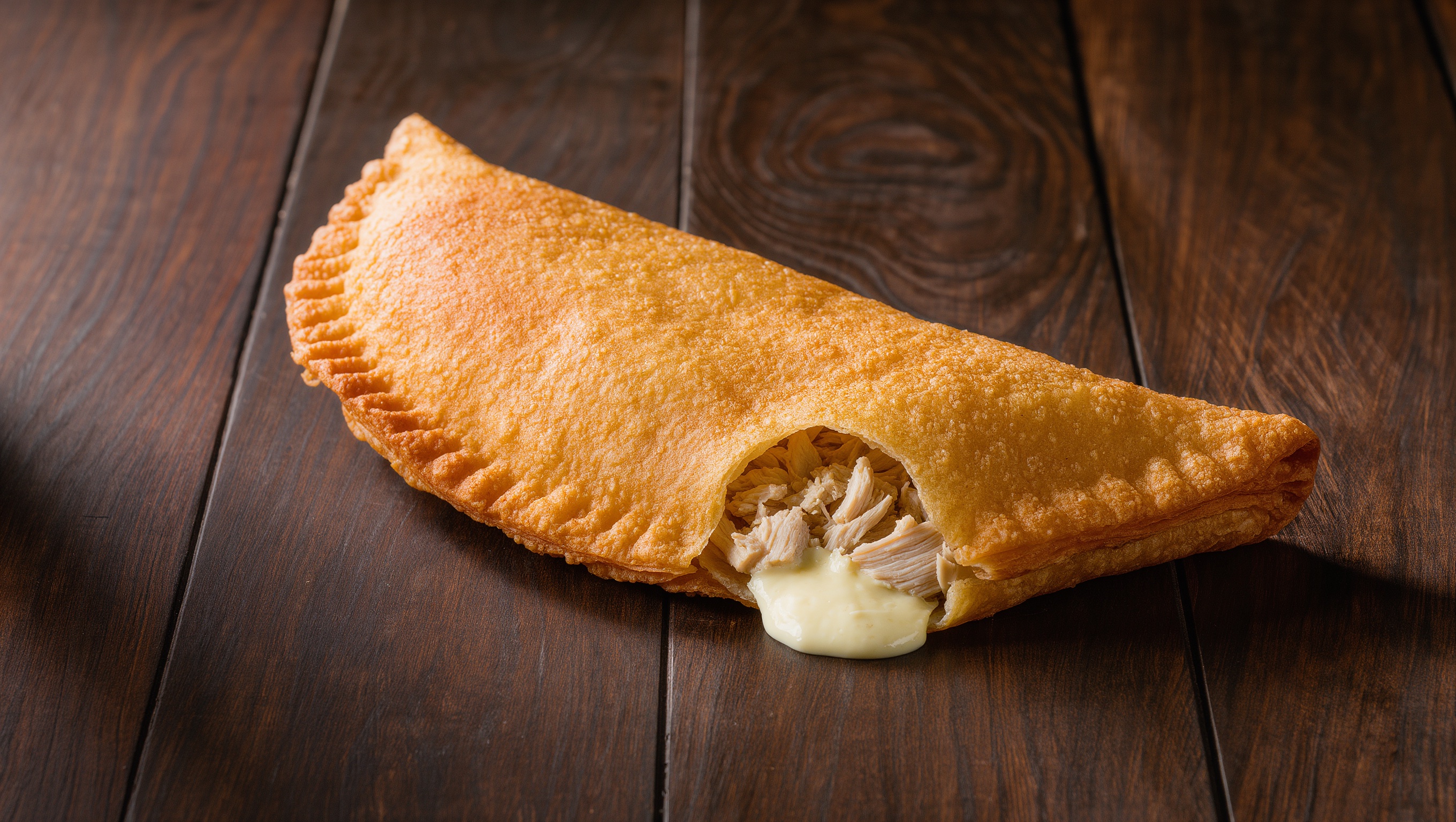 Pastel de frango: Brazil's crackling chicken pastry, traditional presentation