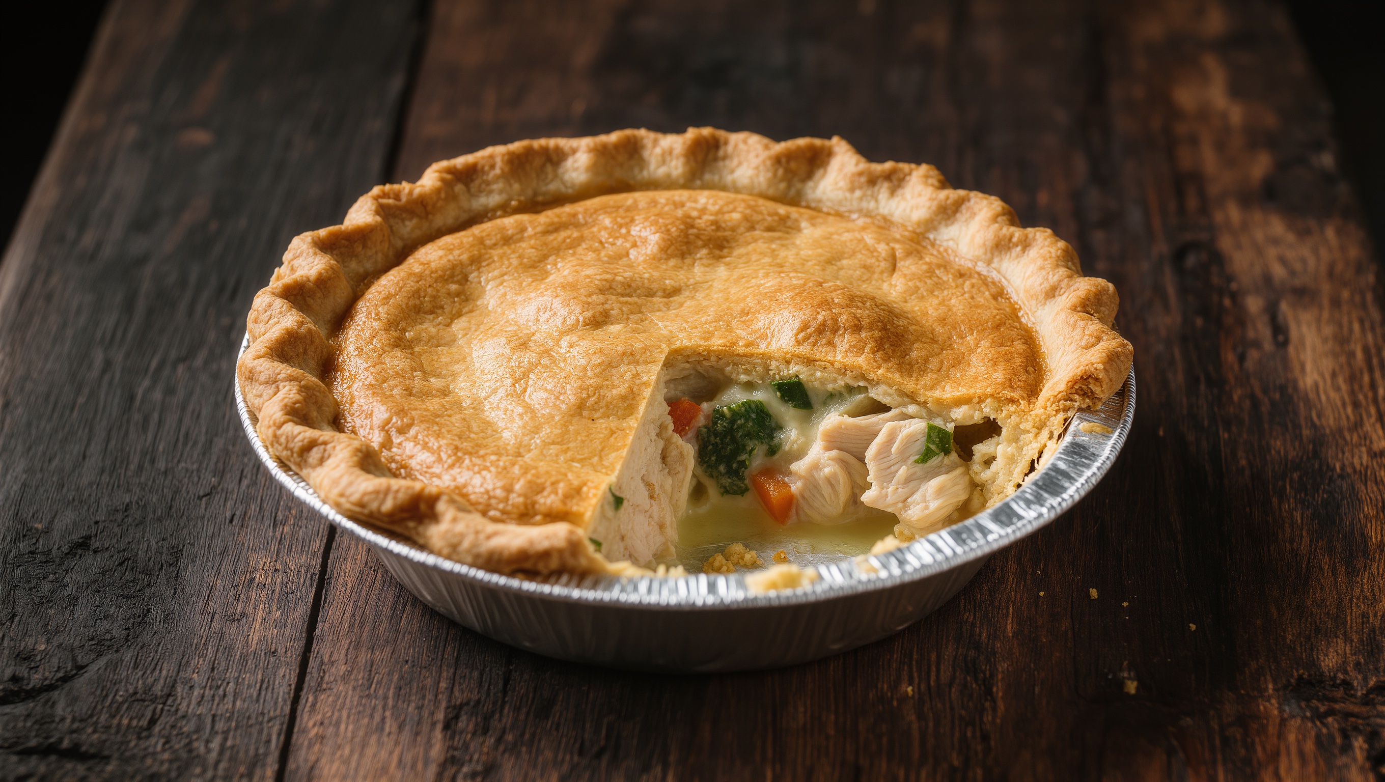 Pâté au poulet: Quebec's chicken pie, traditional presentation